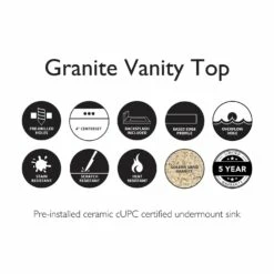 Wyndham Ready To Assemble Vanity With Golden Sand Granite Top In Espresso, 37-Inch -US Home Sales Store wyndham 37 inch golden sand espresso vanity 6