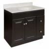 Wyndham Vanity With White Cultured Marble Top In Espresso, 37-Inch