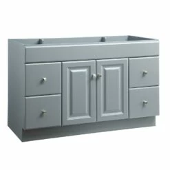 Wyndham Bath Vanity Cabinet In Gray, 48-Inches X 21-Inches