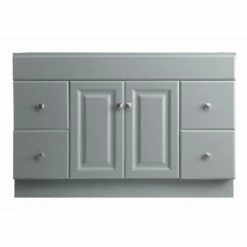 Wyndham Bath Vanity Cabinet In Gray, 48-Inches X 21-Inches -US Home Sales Store wyndham 48 inch vanity gray 8