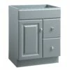 Wyndham Ready To Assemble Vanity Cabinet In Gray, 24-Inch By 18-Inch