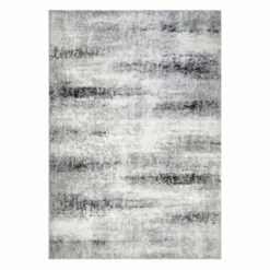 Zielle Area Rug With Soft Shag In Gray 5-ft-3-in X 7-ft-7-in -US Home Sales Store zielle soft shag watercolor gray area rug 5 by 7 5